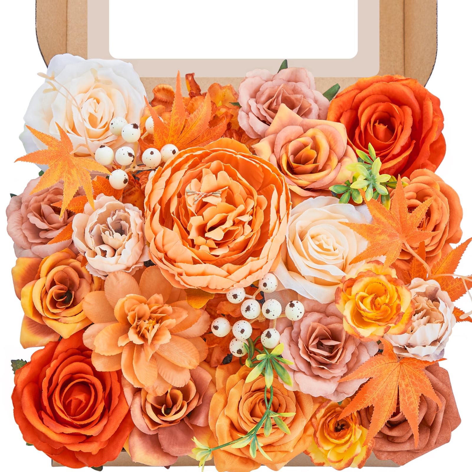 Amazon.com: Faylifeway Artificial Flowers Fall, Orange Faux